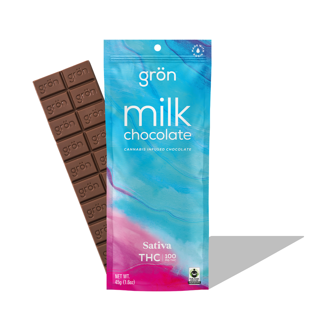 Gron Milk Chocolate Sativa Bar 10mg ea | 10-Pack