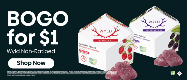 Cannabis Promo, Cannabis Sales, Descuentos en cannabis, Cannabis on Sale, Compra 1 Gomita Wyld Non Ratioed, Obtén 1 por $1