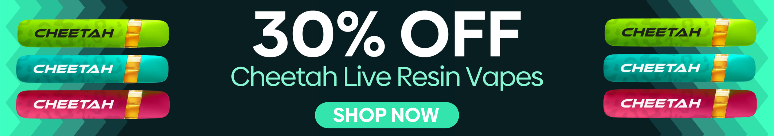 Cannabis Promo, Cannabis Sales, Cannabis Discounts, Cannabis on Sale, 30% Off Cheetah Live Resin Vapes!
