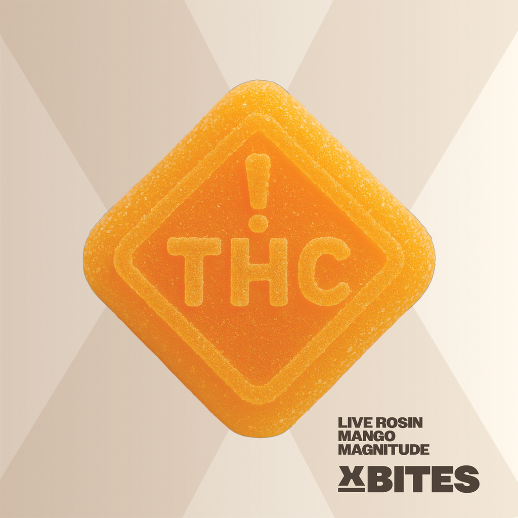Select X-Bites Mango Magnitude Live Rosin Gummies 10mg ea | 10-Pack