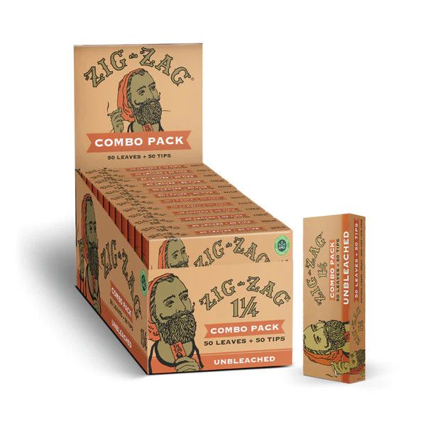 Combo Pack 1 1/4 Unbleached Carton Zig Zag