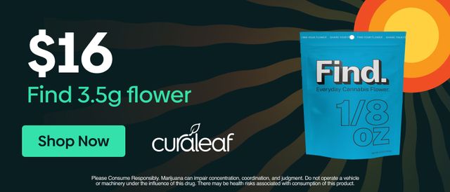 Cannabis Promo, Cannabis Sales, Cannabis Discounts, Cannabis on Sale, $16 Find 3.5g Flower!