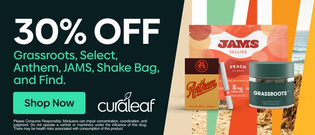 Cannabis Promo, Cannabis Sales, Cannabis Discounts, Cannabis on Sale, 30% Off Anthem, Find, GR, Jams, Select & Shake Bag Products!