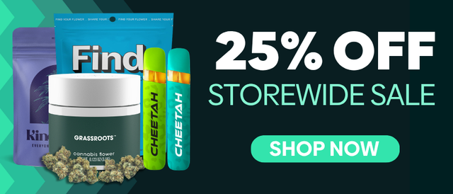 Cannabis Promo, Cannabis Sales, Descuentos en cannabis, Cannabis on Sale, ¡Exclusiva de Edgewater Park! ¡25% de descuento en toda la tienda!