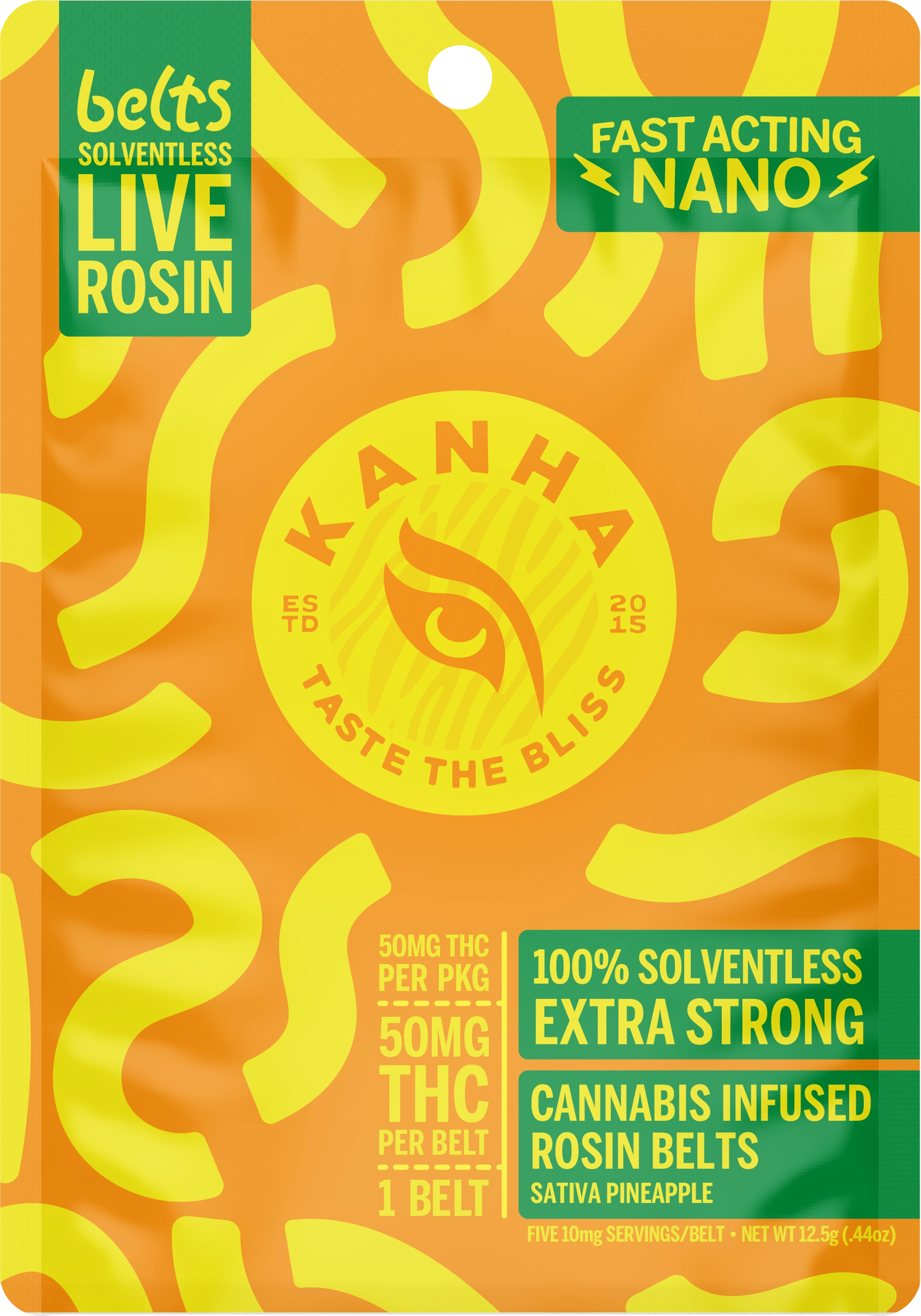 KANHA Pineapple Rosin Infused Gummy Rope 50mg