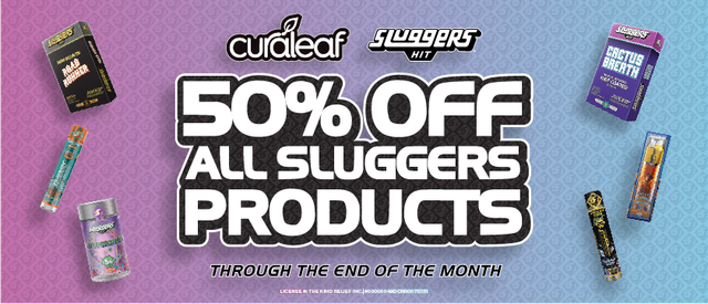 Cannabis Promo, Cannabis Sales, Descuentos en cannabis, Cannabis on Sale, ¡50% OFF Flor SLUGGERS, Pre-rollados + Blunts Infusionados, y Vaporizadores!