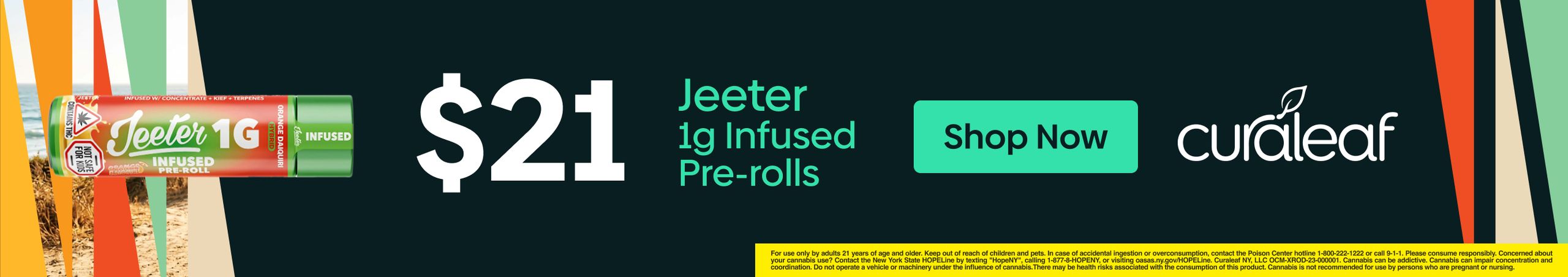 Cannabis Promo, Cannabis Sales, Descuentos en cannabis, Cannabis on Sale, ¡Pre-Rolladosinfusionados Jeeter 1g por $21!