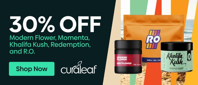Cannabis Promo, Cannabis Sales, Cannabis Discounts, Cannabis on Sale, 30% Off Modern FL, R.O, Momenta, Khalifa Kush, & Redemption!