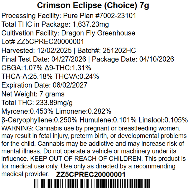 Crimson Eclipse Pure Plan Crimson Eclipse Pure Plan