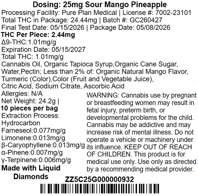 Sour Mango Pineapple Pure Plan Sour Mango Pineapple Pure Plan