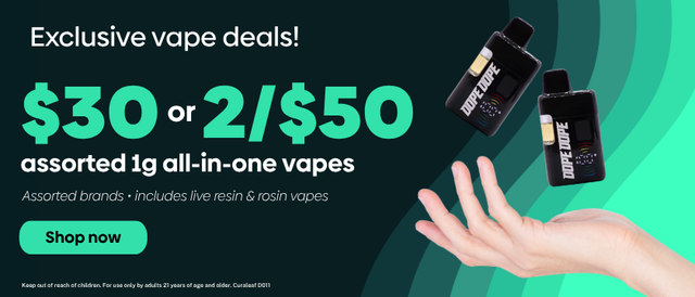 Cannabis Deals | ONLY $30 1g AIO Vapes: LP EXOTICS, CITY TREES, & More! |  Curaleaf Las Vegas, NV - Western Ave