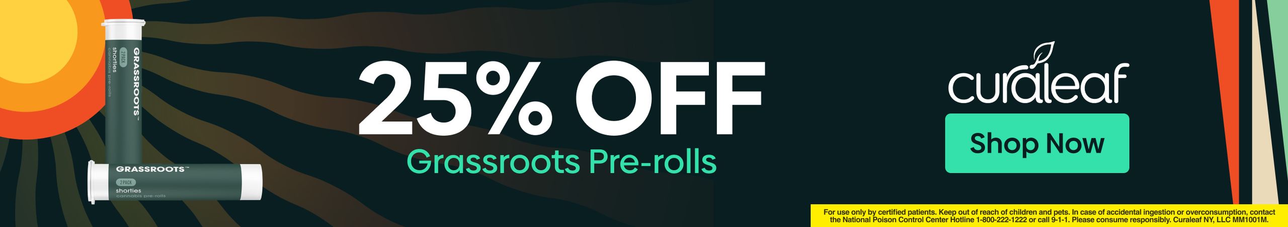 Cannabis Promo, Cannabis Sales, Cannabis Discounts, Cannabis on Sale, 25% Off All Grassroots Pre-Rolls!