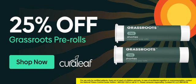 Cannabis Promo, Cannabis Sales, Cannabis Discounts, Cannabis on Sale, 25% Off All Grassroots Pre-Rolls!