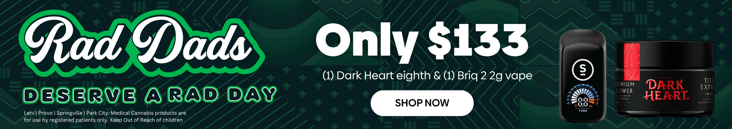 Cannabis Promo, Cannabis Sales, Descuentos en cannabis, Cannabis on Sale, PAQUETE POR $133: (1) DARK HEART 3.5g & (1) BRIQ 2 Vaporizador de 2g