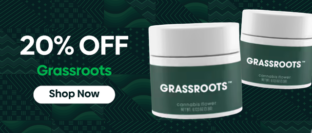Cannabis Promo, Cannabis Sales, Descuentos en cannabis, Cannabis on Sale, 20% de descuento en Pre-rollados y Flor Grassroots