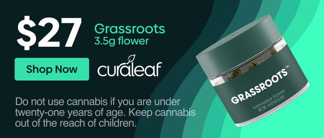 Cannabis Promo, Cannabis Sales, Cannabis Discounts, Cannabis on Sale, $27 Grassroots Eighths!