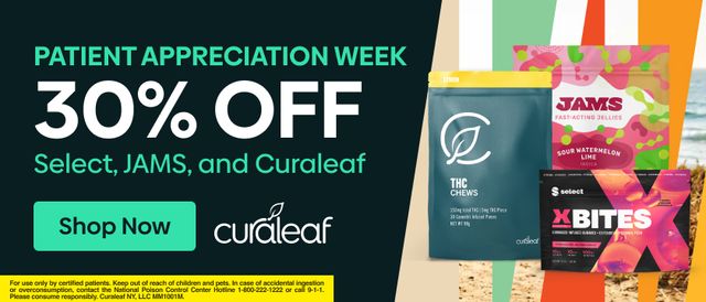 Cannabis Promo, Cannabis Sales, Cannabis Discounts, Cannabis on Sale, 30% Off Curaleaf, Jams & Select Products!