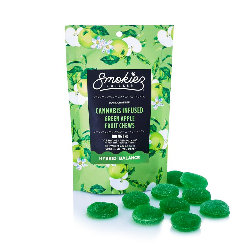 Smokiez Sweet Green Apple Ratioed Fruit Chew 10mg ea | 10-Pack