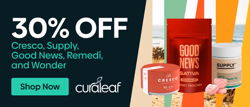 Cannabis Promo, Cannabis Sales, Cannabis Discounts, Cannabis on Sale, 30% Off Cresco, Supply, Good News, Remedi & Wonder!