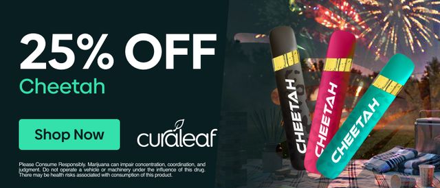 Cannabis Promo, Cannabis Sales, Cannabis Discounts, Cannabis on Sale, 25% Off Cheetah Products!