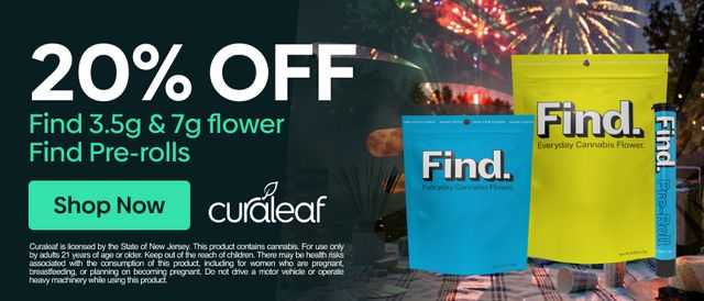 Cannabis Promo, Cannabis Sales, Cannabis Discounts, Cannabis on Sale, 20% Off Find Pre-Rolls, 3.5g & 7g Flower!