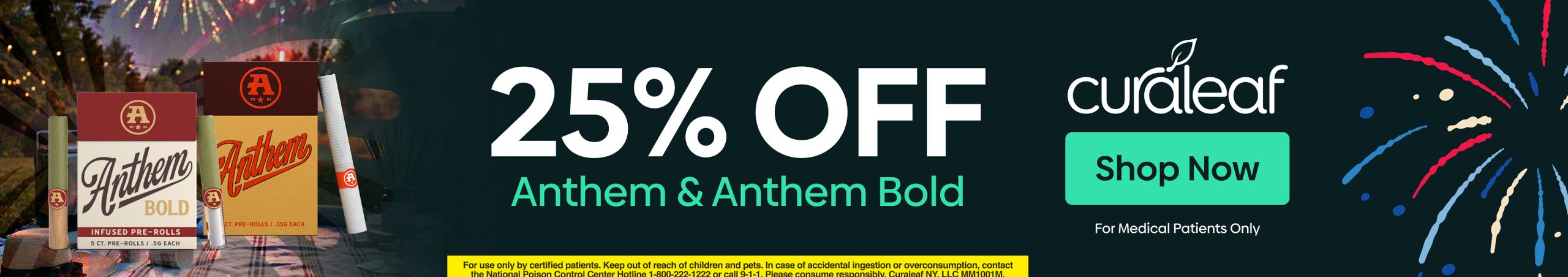 Cannabis Promo, Cannabis Sales, Cannabis Discounts, Cannabis on Sale, 25% Off Anthem & Anthem Bold!