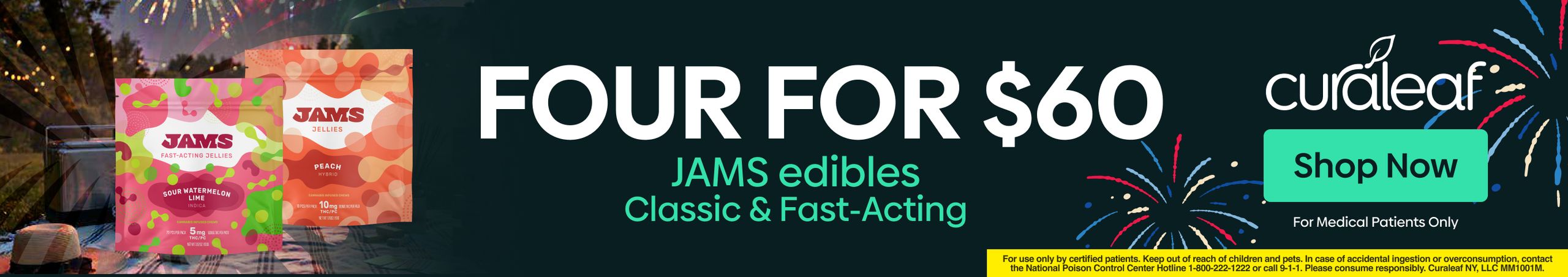 Cannabis Promo, Cannabis Sales, Cannabis Discounts, Cannabis on Sale, Classic & Fast Acting Jams 4 for $60!