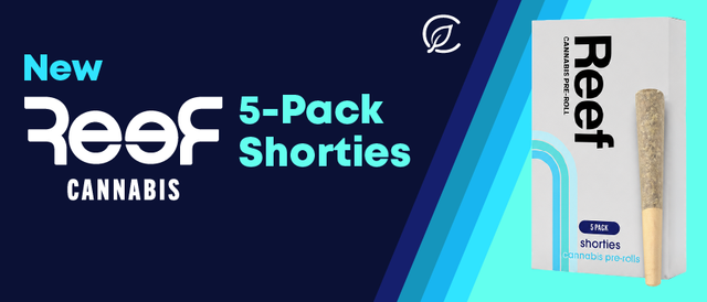 Cannabis Promo, Cannabis Sales, Descuentos en cannabis, Cannabis on Sale, Lanzamiento: Reef 5-Pack Pre-rollados