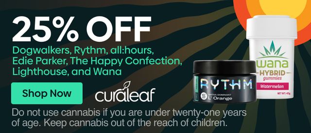 Cannabis Promo, Cannabis Sales, Descuentos en cannabis, Cannabis on Sale, ¡EXTENDIDO! ¡25% de descuento en productos Dogwalkers y Rythm!