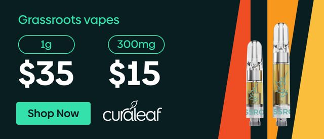 Cannabis Promo, Cannabis Sales, Cannabis Discounts, Cannabis on Sale, $35 Grassroots 1g Vapes!