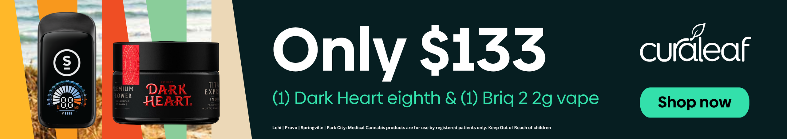 Cannabis Promo, Cannabis Sales, Cannabis Discounts, Cannabis on Sale, $133 BUNDLE: (1) DARK HEART 3.5g & (1) BRIQ 2 2g Vape!
