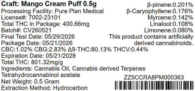 Mango Cream Puff Pure Plan Mango Cream Puff Pure Plan