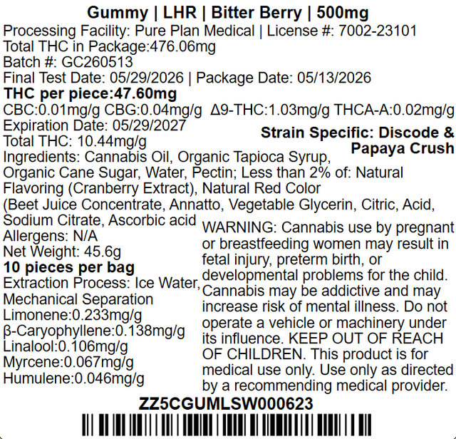 Bitter Berry Pure Plan Bitter Berry Pure Plan