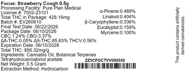Strawberry Cough Pure Plan Strawberry Cough Pure Plan