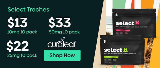 Cannabis Promo, Cannabis Sales, Cannabis Discounts, Cannabis on Sale, $13 Select 10pk/100mg Total Troches!