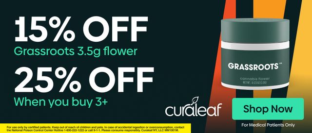 Cannabis Promo, Cannabis Sales, Cannabis Discounts, Cannabis on Sale, 15% Off Grassroots 3.5g Flower!
