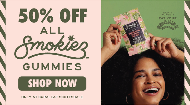 Cannabis Promo, Cannabis Sales, Cannabis Discounts, Cannabis on Sale, 50% OFF SMOKIEZ Gummies!