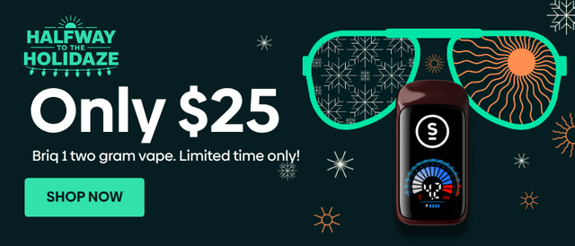 Cannabis Promo, Cannabis Sales, Cannabis Discounts, Cannabis on Sale, HALFWAY TO THE HOLI-DAZE with SELECT BRIQ 1!🎁🎄💨