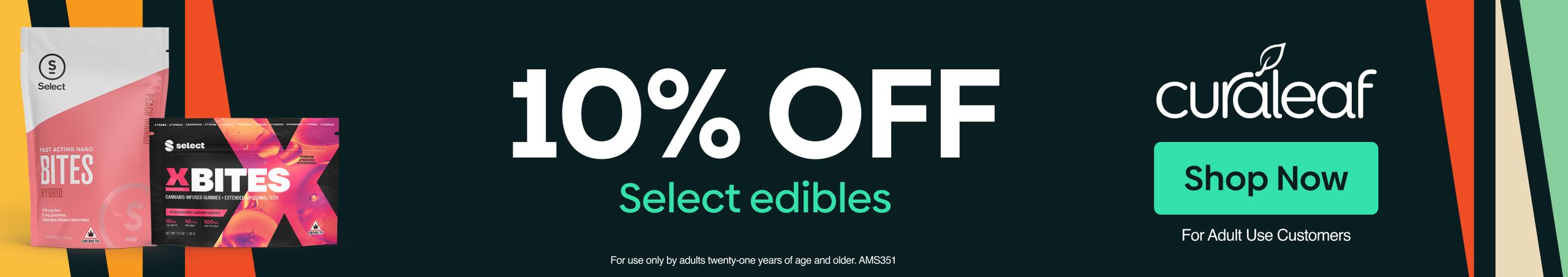 Cannabis Promo, Cannabis Sales, Cannabis Discounts, Cannabis on Sale, 10% Off All Select Edibles!