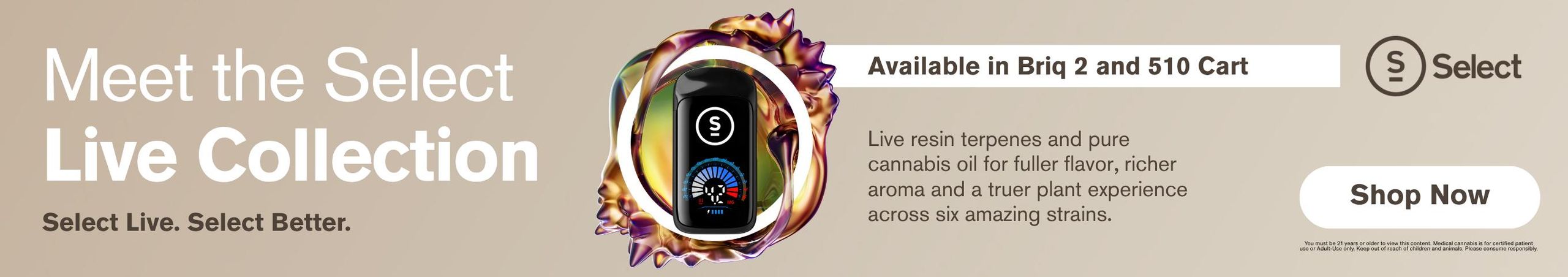 Cannabis Promo, Cannabis Sales, Cannabis Discounts, Cannabis on Sale, Meet The Select Live Collection