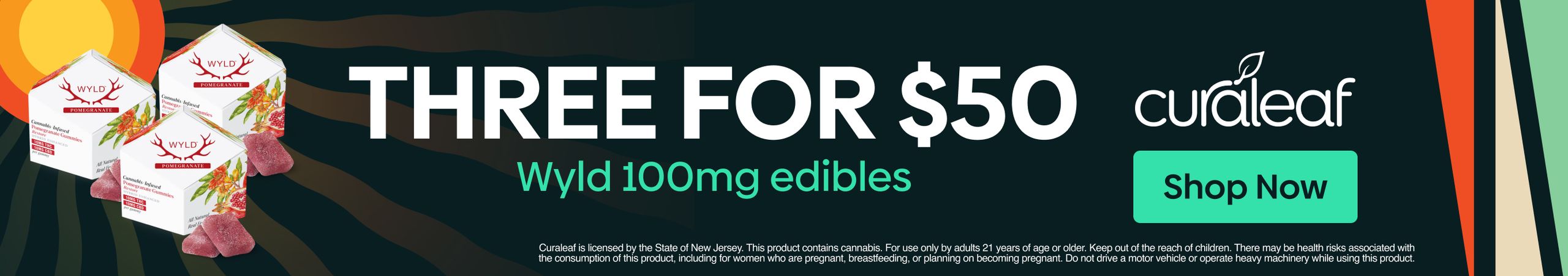 Cannabis Promo, Cannabis Sales, Cannabis Discounts, Cannabis on Sale, Wyld 100mg Edibles 3 for $50!