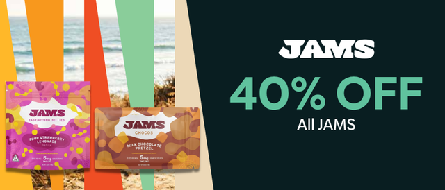 Cannabis Promo, Cannabis Sales, Descuentos en cannabis, Cannabis on Sale, ¡40% de descuento en Comestibles JAMS!