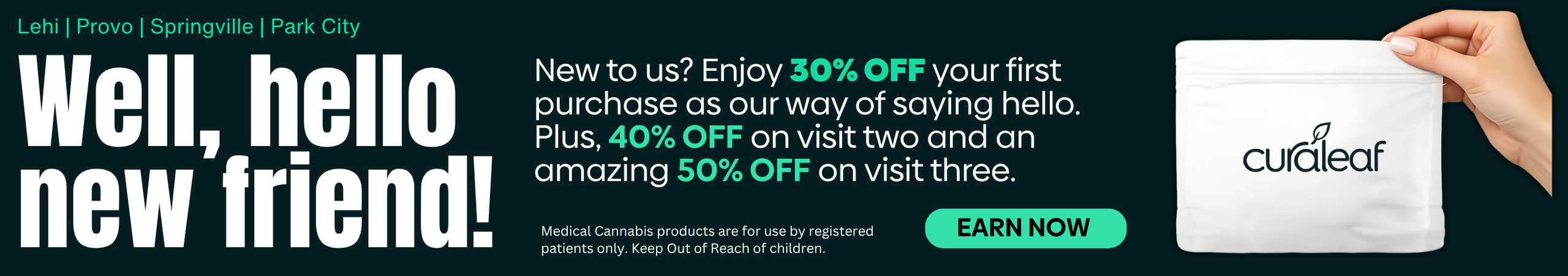 Cannabis Promo, Cannabis Sales, Descuentos en cannabis, Cannabis on Sale, Ofertas para Pacientes Nuevos (El Descuento se Aplica en la Tienda)
