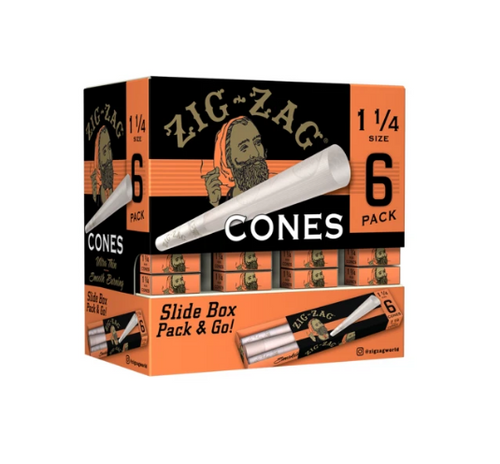 Ultra Thin Cones 1 1/4" 6-Pack Zig Zag