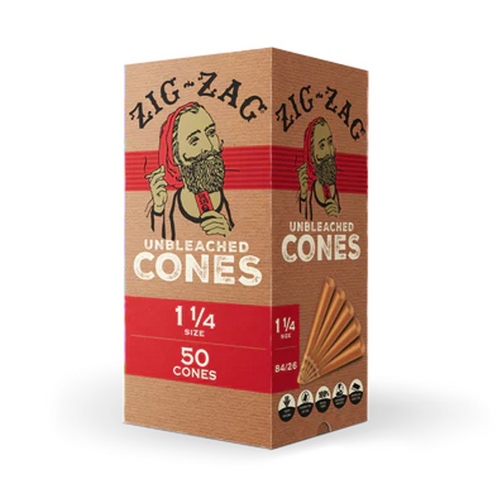 Mini Bulk 1 1/4" Unbleached Cones 50-Pack Zig Zag