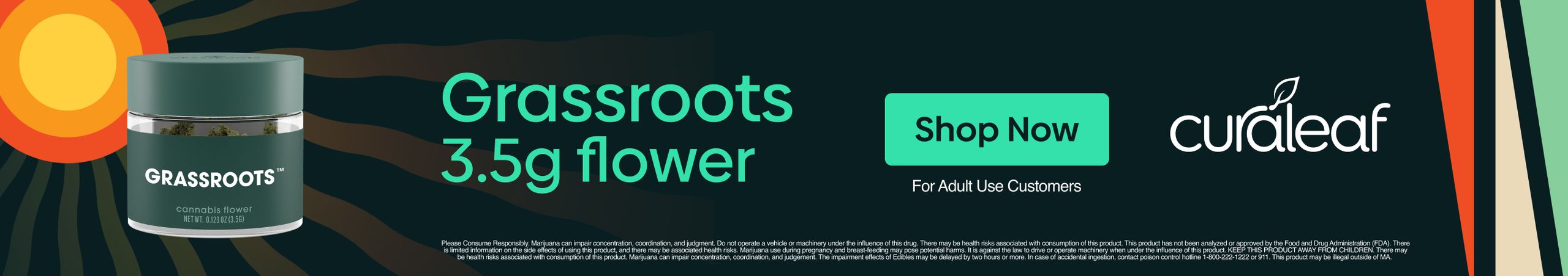 Cannabis Promo, Cannabis Sales, Cannabis Discounts, Cannabis on Sale, Grassroots 3.5g Flower On Special!