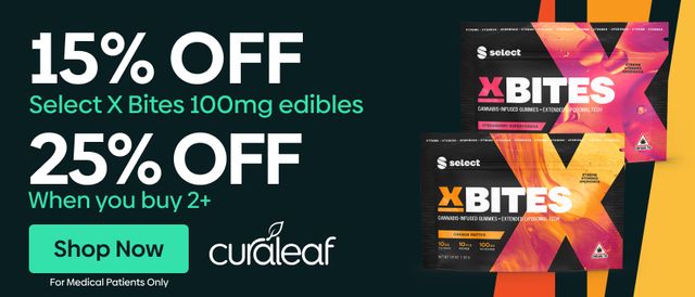 Cannabis Promo, Cannabis Sales, Cannabis Discounts, Cannabis on Sale, 15% Off Select X-Bites 100mg Edibles!