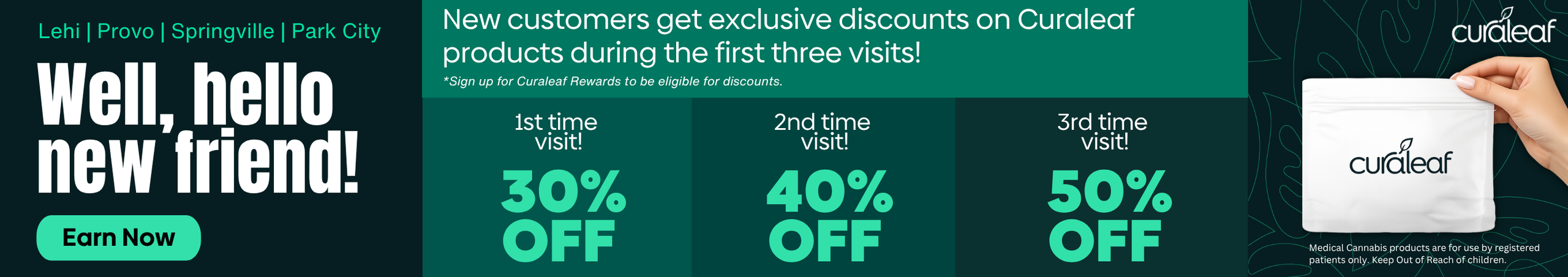 Cannabis Promo, Cannabis Sales, Descuentos en cannabis, Cannabis on Sale, Ofertas para Pacientes Nuevos (El Descuento se Aplica en la Tienda)