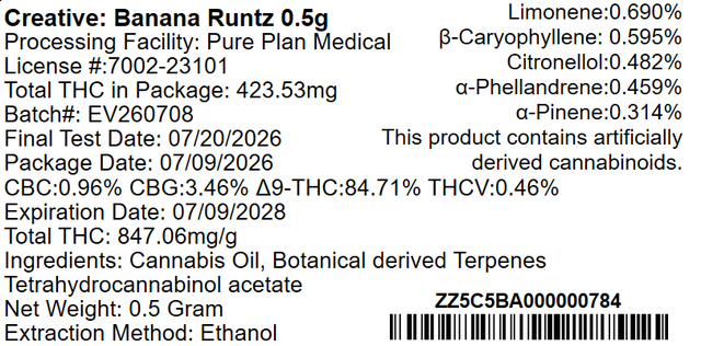 Banana Runtz Pure Plan Banana Runtz Pure Plan