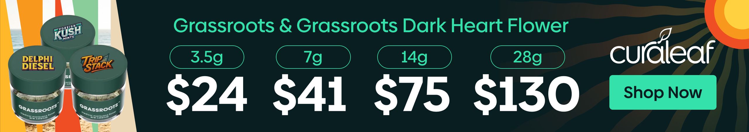Cannabis Promo, Cannabis Sales, Cannabis Discounts, Cannabis on Sale, $24 Grassroots 3.5g Flower!